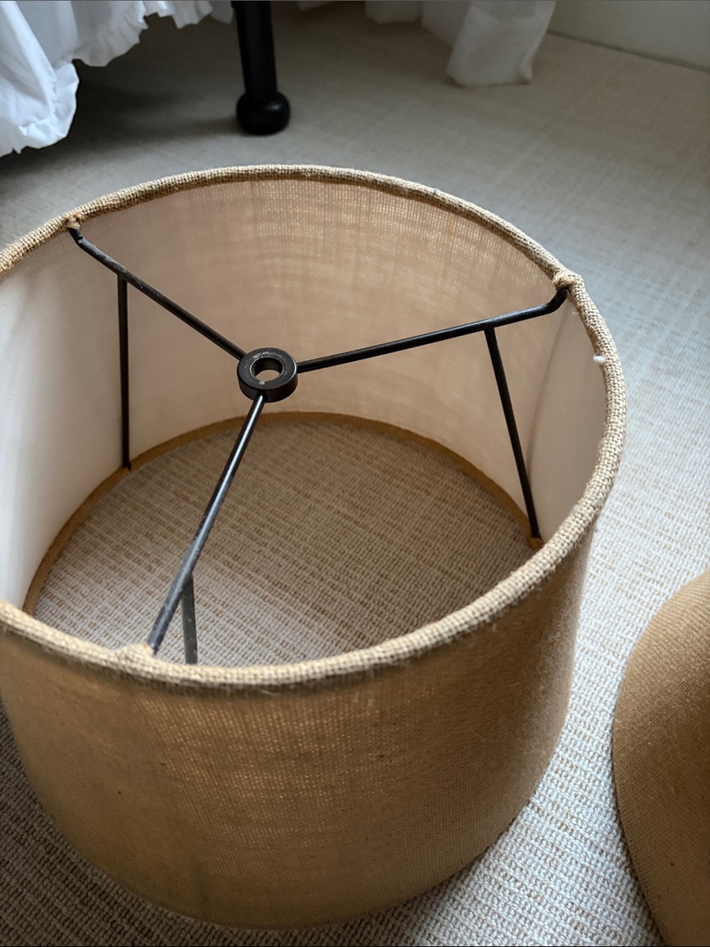 Pottery barn burlap lamp shades - Picture 4 of 4